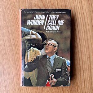 The Call Me Coach John Wooden Hardcover First Edition 1972 w/Dust Jacket